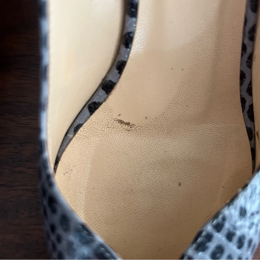 M. Gemi The Esatto Snakeskin Python Pumps Black G… - image 6